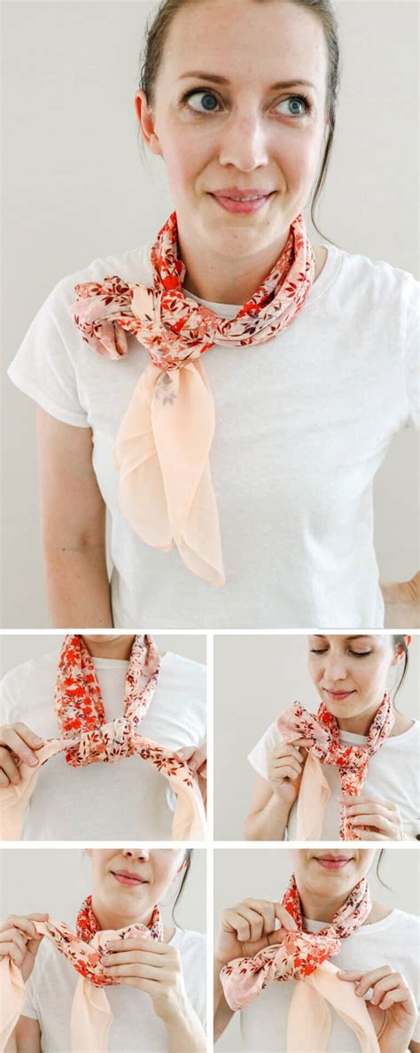 how to tie long narrow scarf around neck